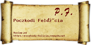 Poczkodi Felícia névjegykártya