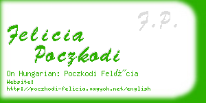 felicia poczkodi business card